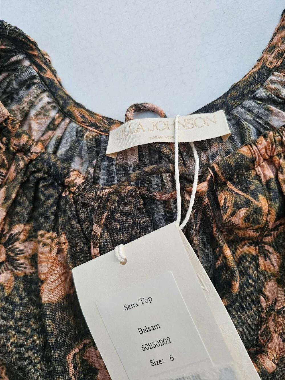 Ulla Johnson Sena Short Sleeve Cotton Blend Top